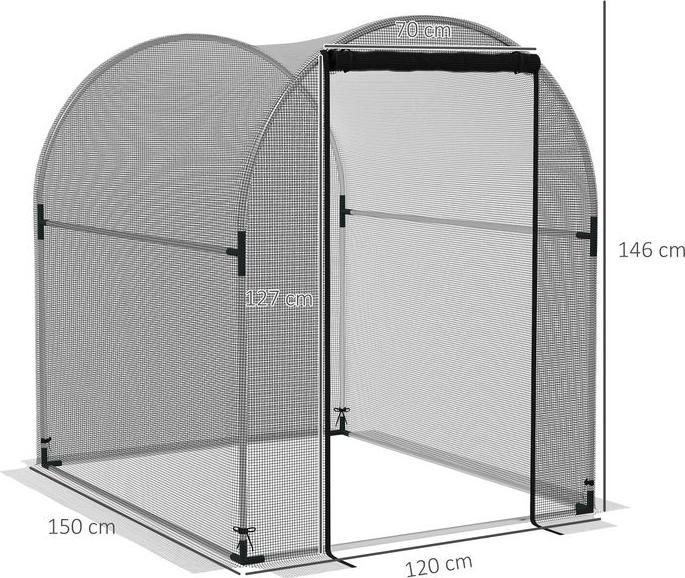 Produktbild Swisshandel24 1,2x1,5x1,5m Gartennetz, Pflanzenschutzzelt mit Tür, Insektenschutznetz, Schädlingsschutznetz für Ga