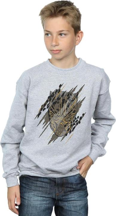 Actual product image Boys Black Panther Gold Head Sweatshirt (152, 158)