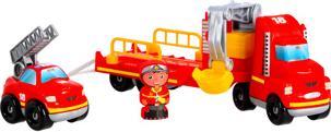 Actual product image Ecoiffier Abrick Fire Department Two Vehicles, Moving Elements 34 Accessories