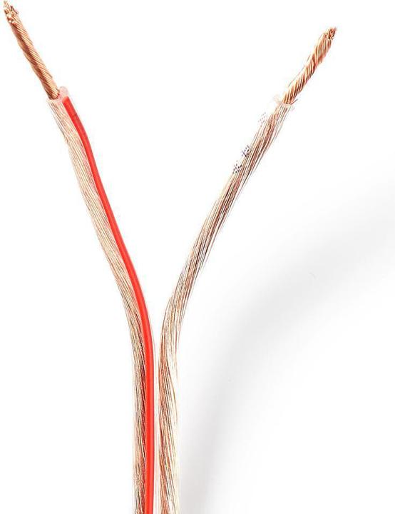 Produktbild Nedis Cagw1500Tr250 Lautsprecherkabel, 25 m, Flansch, transparent (25 m, 1.50 mm²)