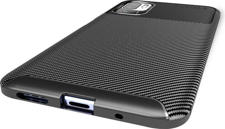 Actual product image Screenguard Xiaomi Redmi Note 10 5G Hull Carbon Design TPU Case (Xiaomi Redmi Note 10 5G)