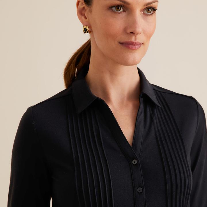 Produktbild Anne Weyburn Langärmeliges Blusenshirt mit Polokragen (34)