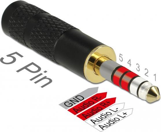 Immagine prodotto Delock Adattatore spina jack 4,4 mm 5 pin a presa jack 2,5 mm 4 pin