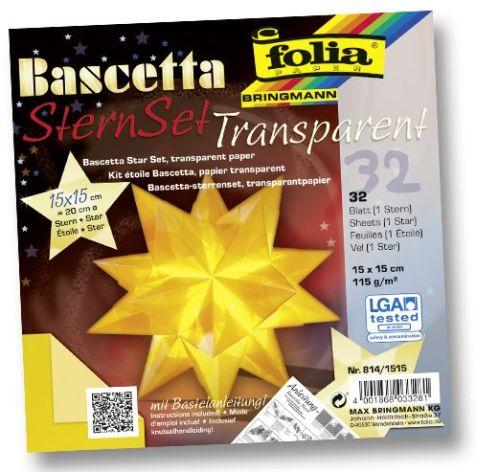 Actual product image Folia Folding leaves Bascetta star midi yellow (32 x)