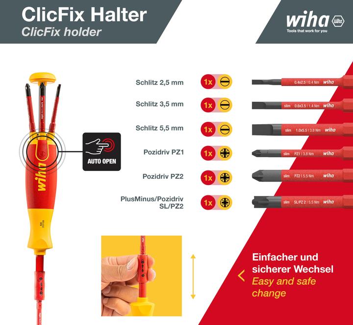 Produktbild Wiha Schraubendreher (Schlitz, Pozidriv-Kreuzschlitz (PZ))