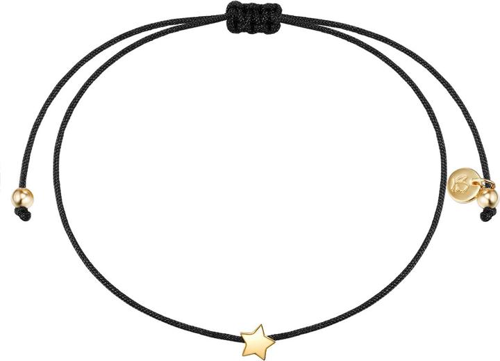 Glanzstücke München Damen Stern Sterling Silber gelbgold 15,0 - 22,0 cm, flexibel einstellbar - 10044 (22 cm, Sterling Silber)