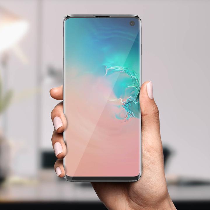 Actual product image Avizar Glass with liquid glue and UV light (2 Piece, Samsung Galaxy S10)