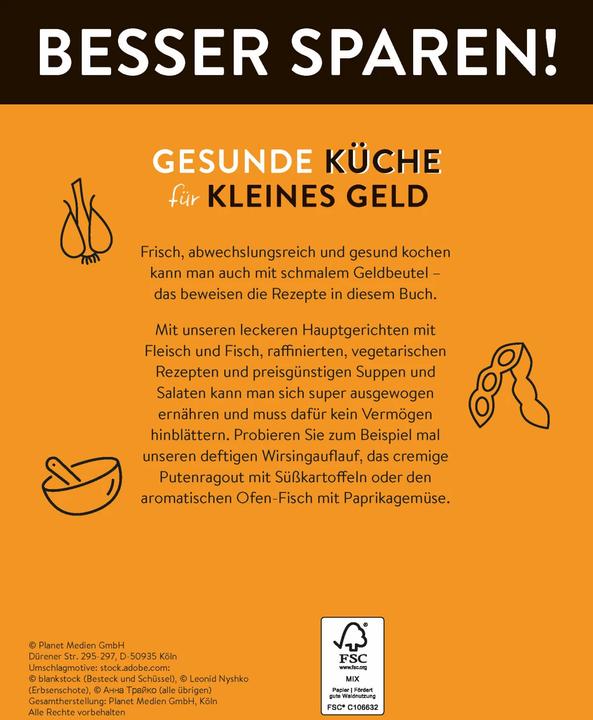 Immagine prodotto Gesunde Küche für kleines Geld • Besser Sparen! (Tedesco, 2023)