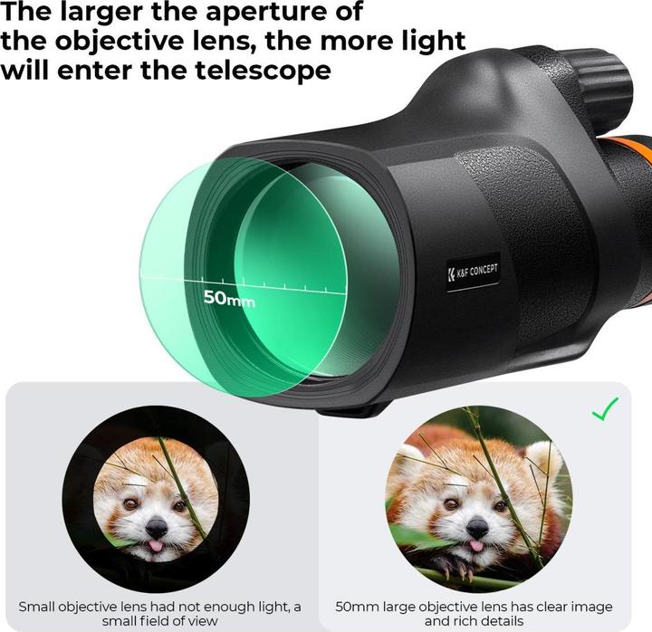 Actual product image K&F Concept Monocular KF33.072 BAK4 12x50 (12 x, 50 mm)