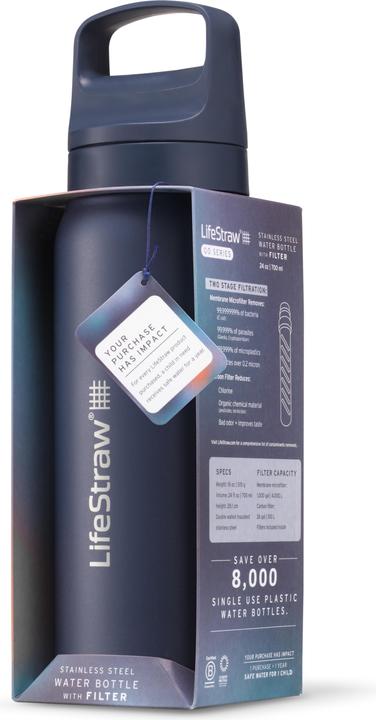 Actual product image LifeStraw Go Steel 650ml (aegean sea) (0.71 l)