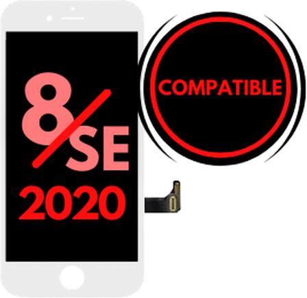 Actual product image Ferryxpress LCD Assembly Screen (White) (Display, iPhone 8, iPhone SE (2020), iPhone SE (2022))