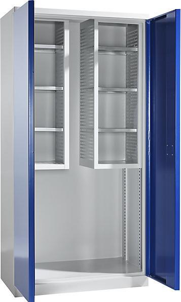 Actual product image MBA-System JUMBO equipment and cleaning cupboard, solid panel doors / 2 shelf boxes, light (45 cm, 112 cm)