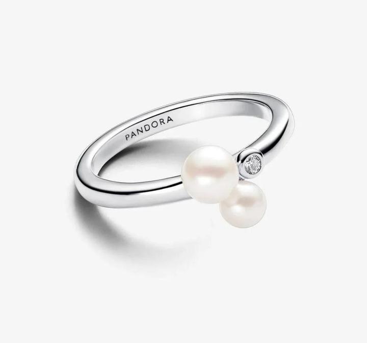 Image du produit Pandora Bague duo Treated Freshwater Cultured Pearls (52, Argent 925)