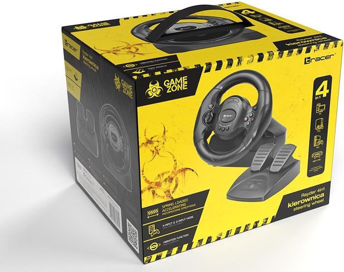 Image du produit Tracer Rayder Volant 4 en 1 PC, PlayStation 4, Playstation 3, Xbox One (PC, PS3, Xbox One S, PS4)