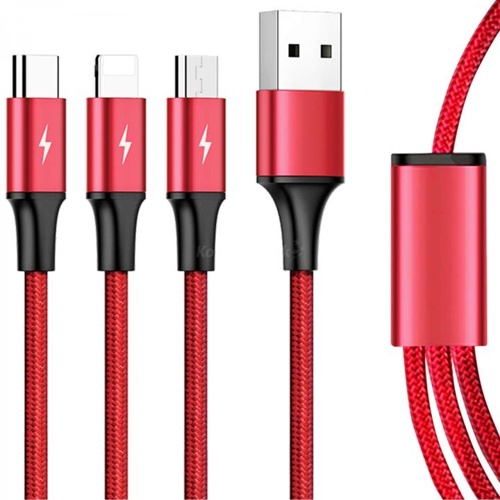 Produktbild Unitek USB-A – USB-C, Lightning, USB Micro B (1.20 m, USB 3.2 Gen 1)