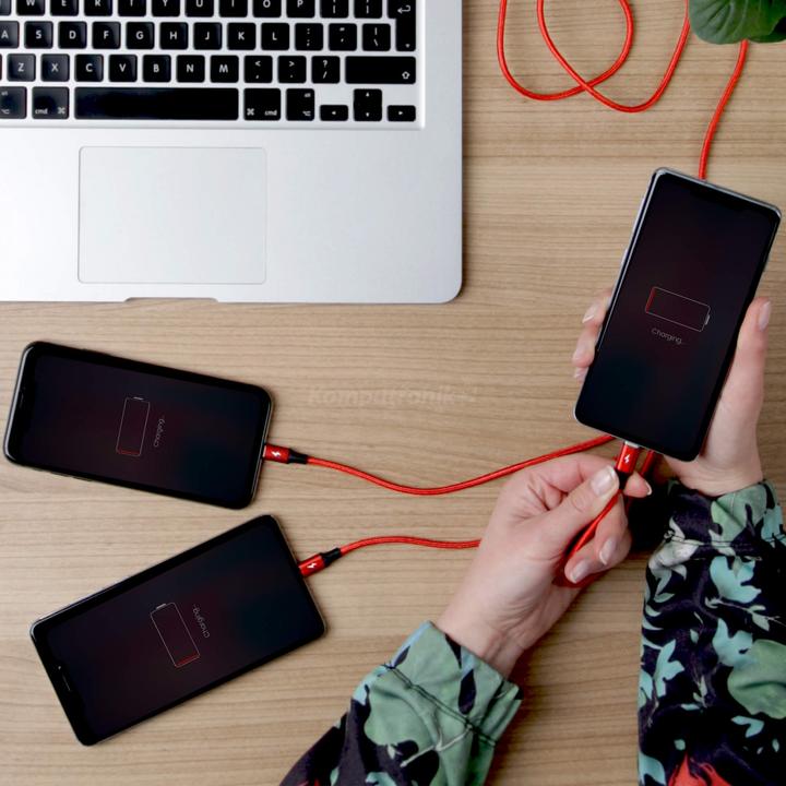 Produktbild Unitek USB-A – USB-C, Lightning, USB Micro B (1.20 m, USB 3.2 Gen 1)