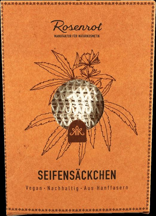 Rosenrot Seifensäckchen aus Hanffasern
