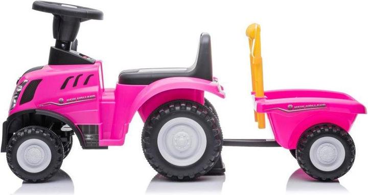 Actual product image Lean Toys Push-pull children's tractor with trailer and accessories, pink