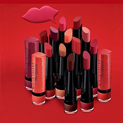 Actual product image Bourjois Paris Rouge Velvet Lūpdažis Lipstick 04 2.4g (04 Hip Hip Pink)