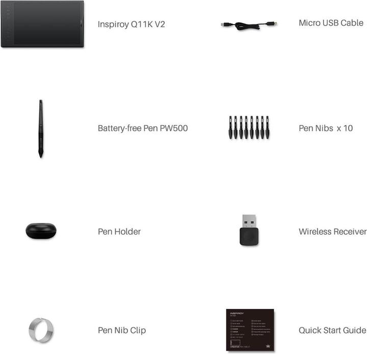 Actual product image Huion Graphics tablet Inspiroy Q11K V2 (5080 lpi)