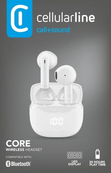 Image du produit Cellularline Bluetooth-Ohrhörer TWS CORE (4 h, Sans fil)