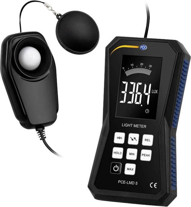 1x Belichtungsmessgerät PCE-LMD 10 · 1x USB-Kabel · 1x PC-Software · 1x Servicetasche · 1x Bedienungsanleitung