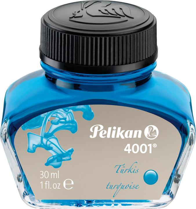 Actual product image Pelikan Ink glass 4001 (Inkwell, Turquoise)