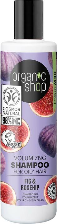 Produktbild Organic Shop Volumenspendendes Shampoo für fettiges Haar Feige und Hagebutte 280ml (280 ml, Flüssiges Shampoo)