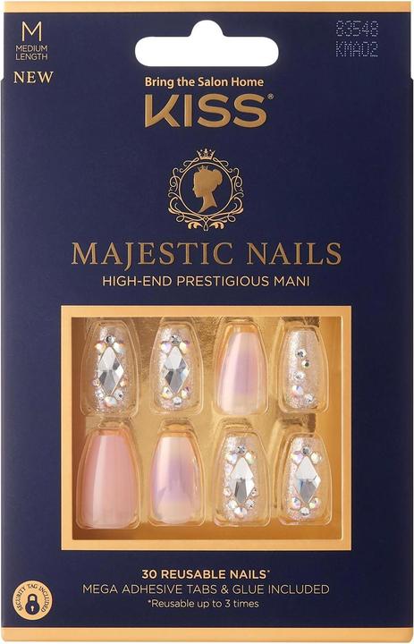 Image du produit Herba Kiss Majestic Nails - Dans une couronne (Ongles artificiels, Rose, Transparent)