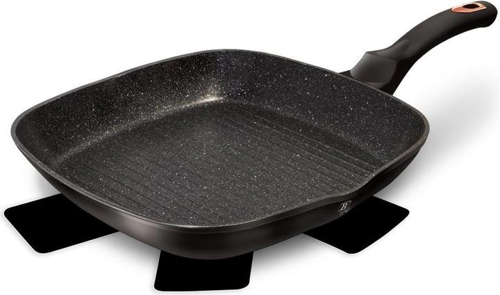 Image du produit BerlingerHaus GRILLING PAN GRANITE 28cm Black ROSE BH-1636 (Poêle à grillades, Aluminium)