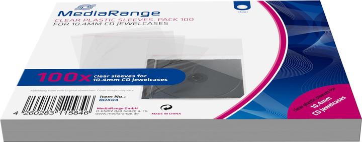 Actual product image MediaRange Transparent plastic film pockets for CD cases