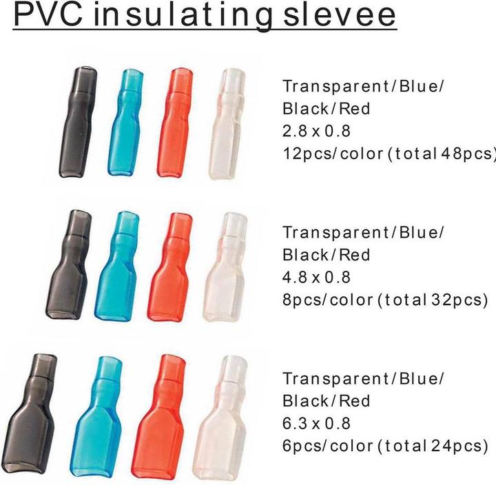 Produktbild Tru Components Quetschverbinder-Sortiment 0,104 mm² 2,50 mm² Transparent, Schwarz, Rot, Blau 739647 260 St.