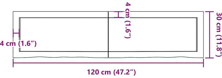 Image du produit VidaXL Oak Nature (120 x 30 x 6 cm)