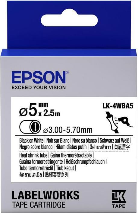 Epson Etikettenkassette Lk-4wba5 (1.20 cm, Schwarz)