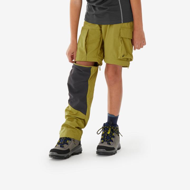 Image du produit Quechua Pantalon modulable de randonnée enfant 7-15 ans, MH500 khaki jaune (140)