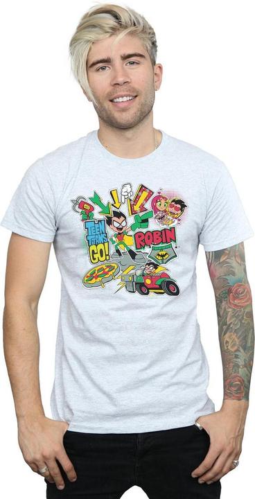 Immagine prodotto Teen Titans Go Robin Montage Maglietta Uomo (XXL)