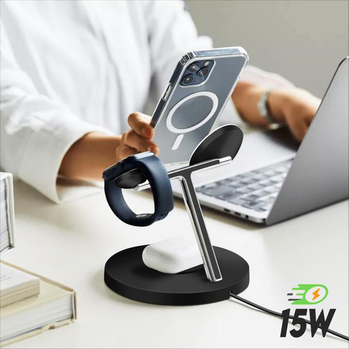 Image du produit Belkin BoostCharge Pro 3-in-1 Ladegerät mit MagSafe (15 W)