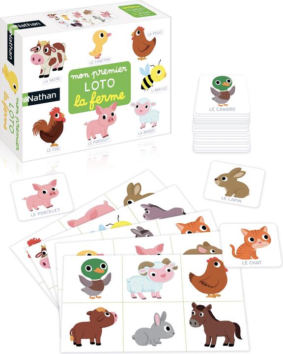 Immagine prodotto Nathan 31152 Gioco da tavolo loto Gioco di carte abbinamento (Francese)