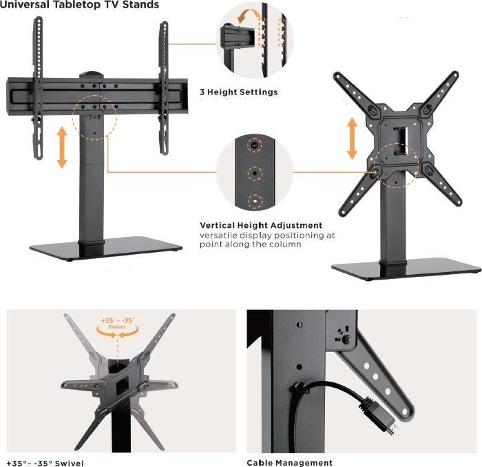 Image du produit equip Montage sur table (70", 40 kg)