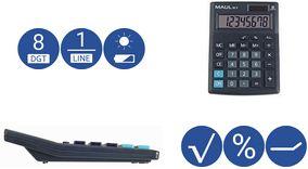Produktbild Maul Taschenrechner MC8 Schwarz (Solarzellen)