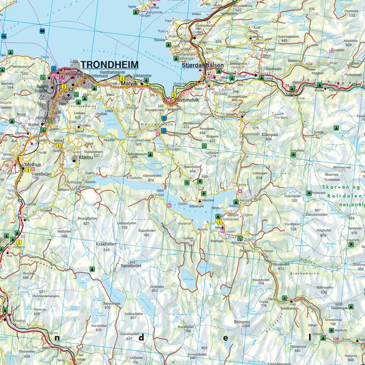 Produktbild Norwegen Mitte, Strassen- und Freizeitkarte 1:250.000, freytag & berndt (freytag & berndt, Deutsch, Englisch, Niederländisch, Slowakisch, Tschechisch, Italienisch, Norwegisch, Spanisch)