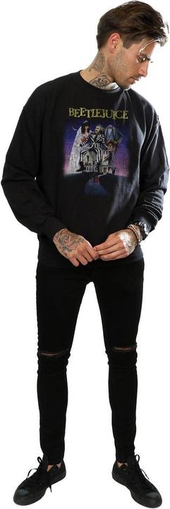 Actual product image Beetlejuice Mens Distressed Poster Cotton Sweatshirt (L)
