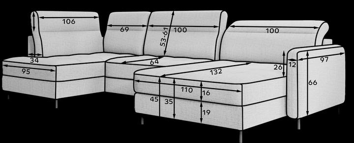 Actual product image ELTAP Berrto (Sofa landscape, 4-seater, Sofa bed)