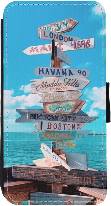 Produktbild PhoneLook Hülle Wallet schwarz Cool Cities Directions (Apple iPhone 12)