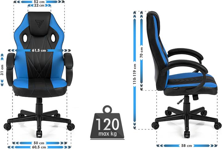 Produktbild Sense Gaming chair Sense7 Prism Gaming Chair, Black-blue