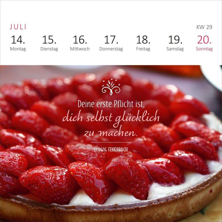 Actual product image Mini weekly calendar 365 days of sunshine in your heart 2025 (German)