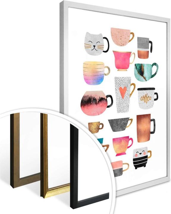 Produktbild Trenddeko Kaffeetassen: Buntes Allerlei (60 x 80 cm)