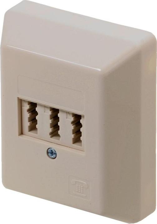 Immagine prodotto Ze-Kom ZE TAE presa 2x6/6 NF/F, AP bianco perla, morsetti a vite