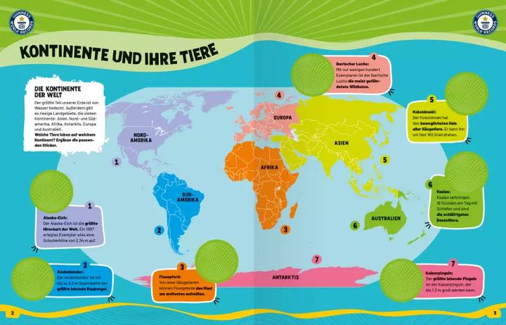 Produktbild Ravensburger Guinness World Records Stickern und Rätseln: Planet Erde (Deutsch, Eddi Adler, Martine Richter, 2022)