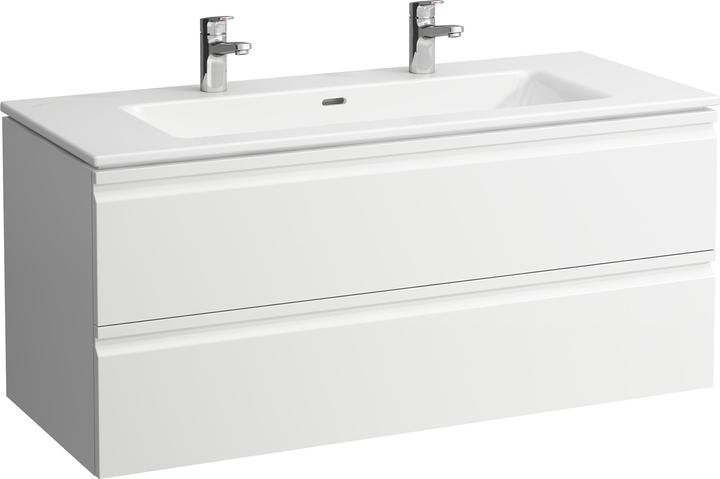 Laufen Pro S Set 1200, Waschtisch, 2 Hahnlöcher, Überlauf, inkl. Waschtischunterschrank, 2 Schubla
